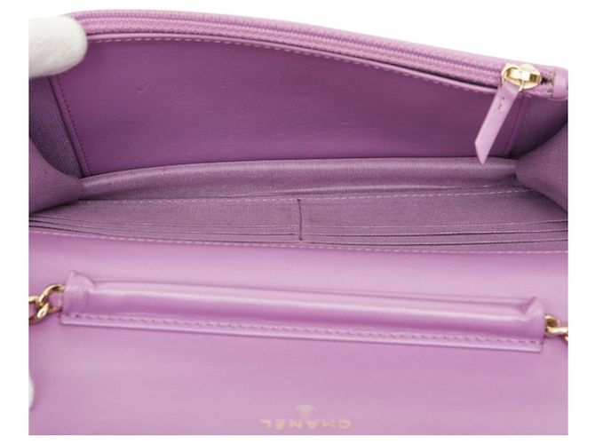 Borsa a tracolla portafoglio Chanel CC Filigree Porpora - vista 8