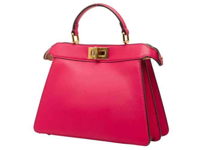 Borsa Fendi Selleria Peekaboo I.U. Small Rosa - vista 2