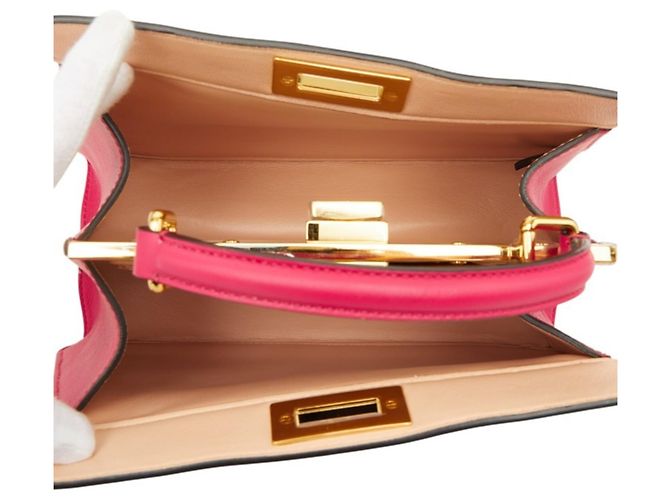 Borsa Fendi Selleria Peekaboo I.U. Small Rosa - vista 8
