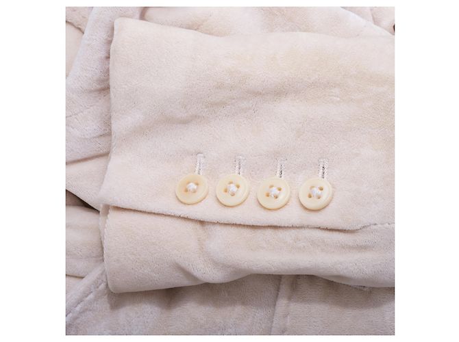 Ann Demeulemeester Ivory Asymmetric Stand Collar Suede-Effect Blazer Cream - view 5