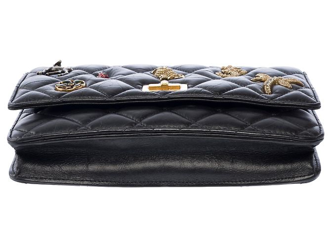 Borsa CHANEL Wallet On Chain 2.55 in Pelle Nera - 103931 Nero - vista 11
