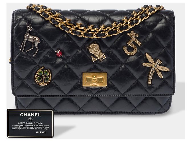 Borsa CHANEL Wallet On Chain 2.55 in Pelle Nera - 103931 Nero - vista 2