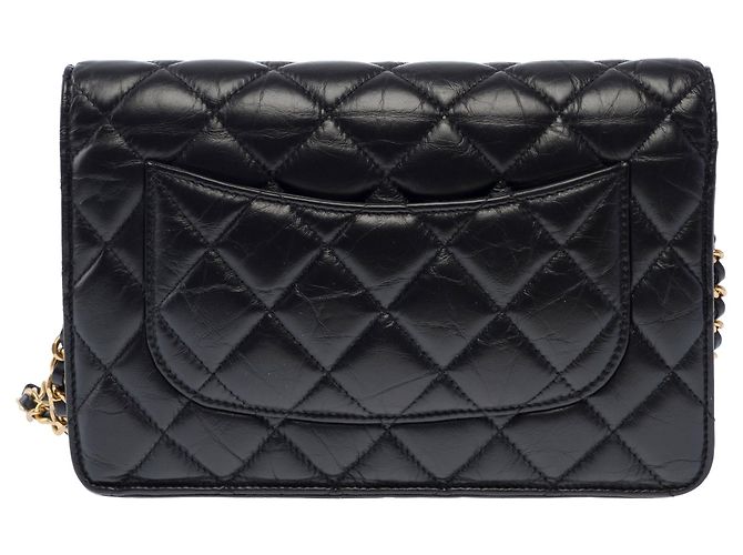 Borsa CHANEL Wallet On Chain 2.55 in Pelle Nera - 103931 Nero - vista 4
