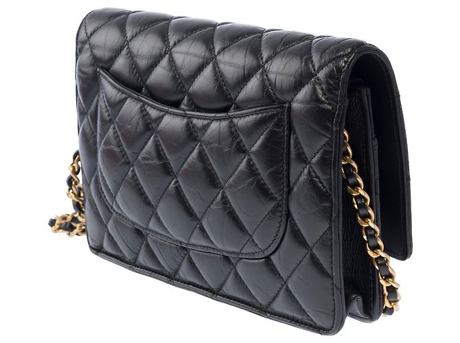 Borsa CHANEL Wallet On Chain 2.55 in Pelle Nera - 103931 Nero - vista 6