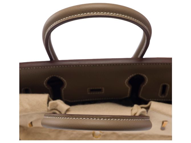 Hermès Borsa HERMES Birkin 30 in Pelle Étoupe - 103921 Taupe - vista 10