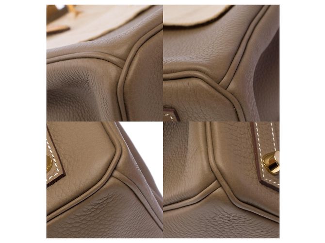 Hermès Borsa HERMES Birkin 30 in Pelle Étoupe - 103921 Taupe - vista 12