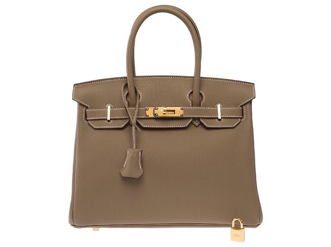 Hermès Borsa HERMES Birkin 30 in Pelle Étoupe - 103921 Taupe - vista 3