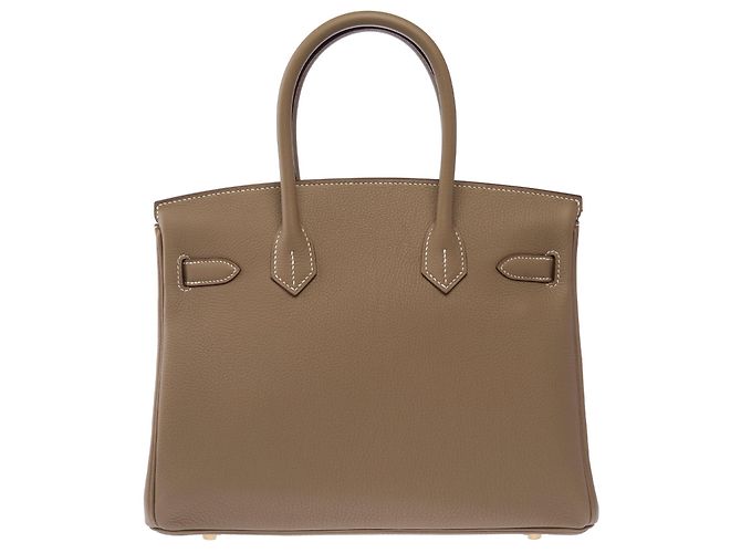 Hermès Borsa HERMES Birkin 30 in Pelle Étoupe - 103921 Taupe - vista 4