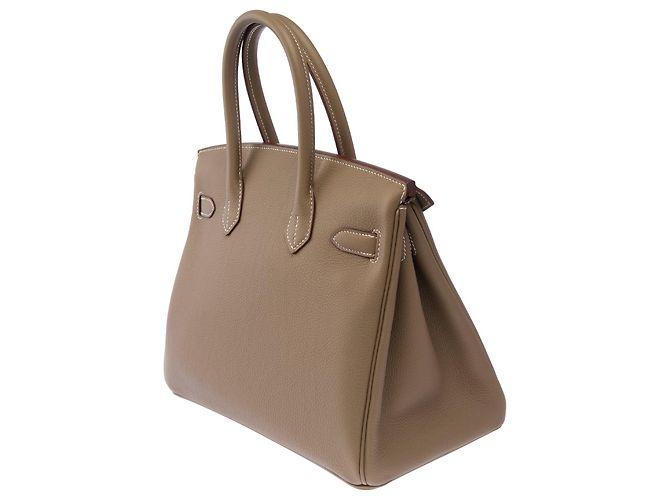 Hermès Borsa HERMES Birkin 30 in Pelle Étoupe - 103921 Taupe - vista 6
