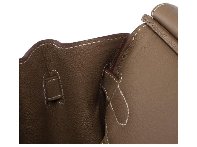 Hermès Borsa HERMES Birkin 30 in Pelle Étoupe - 103921 Taupe - vista 8