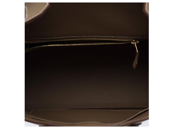 Hermès Borsa HERMES Birkin 30 in Pelle Étoupe - 103921 Taupe - vista 9