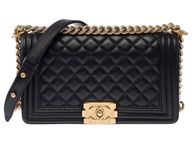 Borsa CHANEL Boy in Pelle Nera - 103930 Nero - vista 3