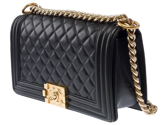 Borsa CHANEL Boy in Pelle Nera - 103930 Nero - vista 5