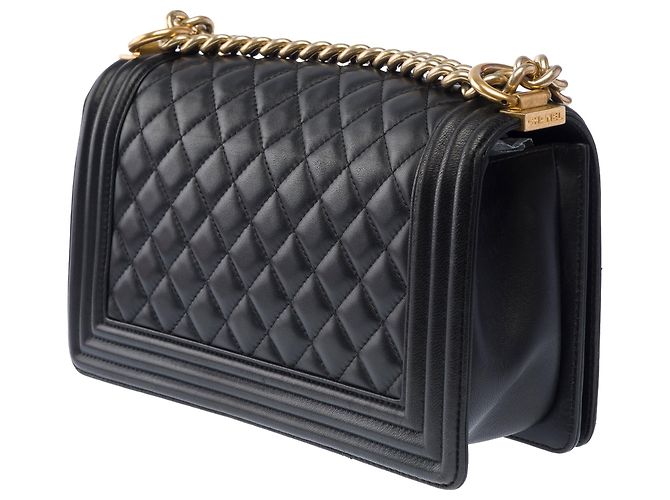 Borsa CHANEL Boy in Pelle Nera - 103930 Nero - vista 6