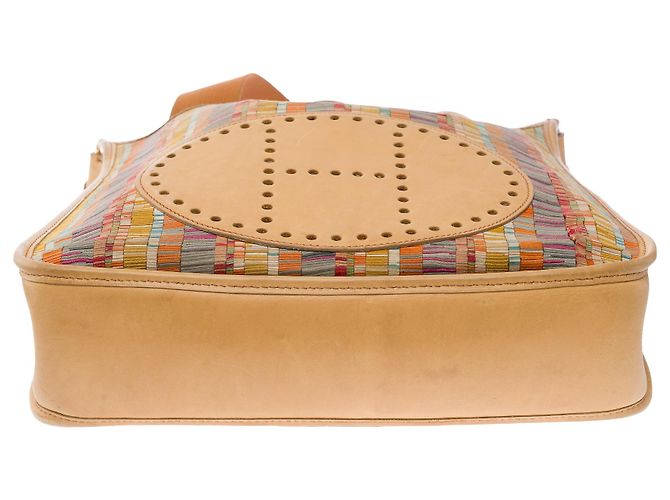 Hermès Borsa HERMES Evelyne in Tela Beige - 103925 - vista 10