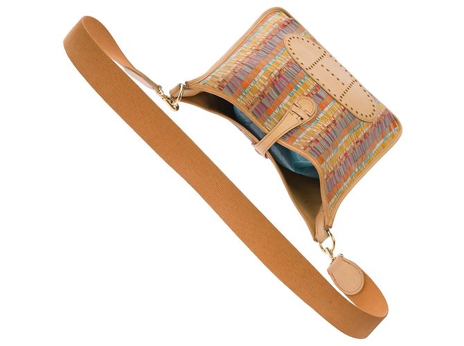 Hermès Borsa HERMES Evelyne in Tela Beige - 103925 - vista 9