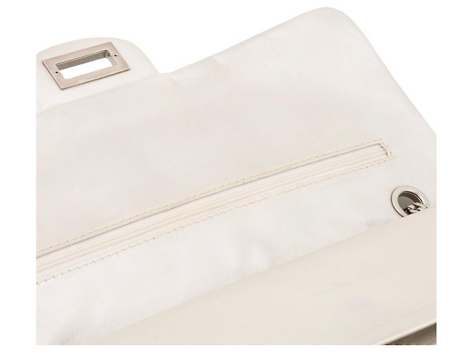 CHANEL - Borsa a tracolla 2.55 Chanel in pelle stropicciata metallizzata argento Metallico - vista 7