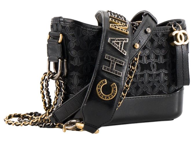 CHANEL - Bolso de bandolera Gabrielle Mini Chanel en piel y lona negra edición limitada Negro - vista 2