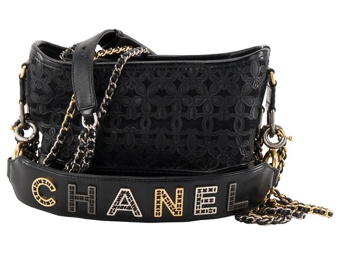 CHANEL - Bolso de bandolera Gabrielle Mini Chanel en piel y lona negra edición limitada Negro - vista 3