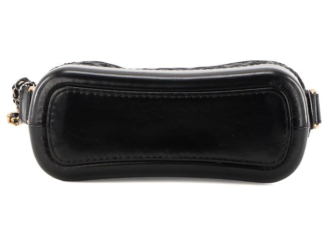 CHANEL - Bolso de bandolera Gabrielle Mini Chanel en piel y lona negra edición limitada Negro - vista 4
