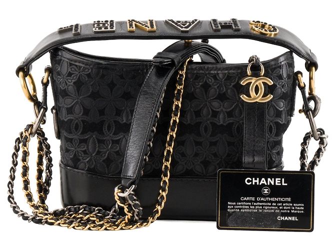CHANEL - Bolso de bandolera Gabrielle Mini Chanel en piel y lona negra edición limitada Negro - vista 9