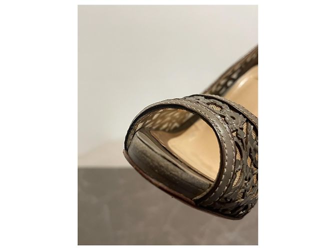 Décolleté Christian Louboutin beige T.38 - vista 6