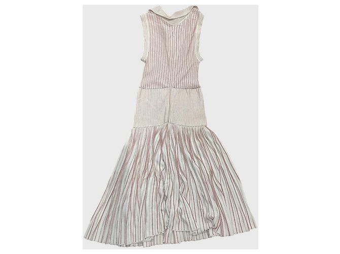Alaïa Kleid Beige Plissierter Mesh - Ansicht 4