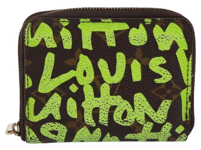 LOUIS VUITTON Monogram Graffiti Zippy Coin Purse Green M93709 LV Auth BA15548 Verde Monograma - vista 13