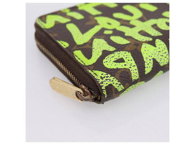 LOUIS VUITTON Monogram Graffiti Zippy Coin Purse Green M93709 LV Auth BA15548 Verde Monograma - vista 14