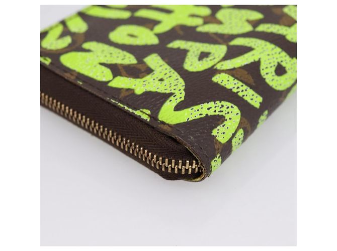 LOUIS VUITTON Monogram Graffiti Zippy Coin Purse Green M93709 LV Auth BA15548 Verde Monograma - vista 16