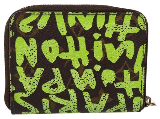 LOUIS VUITTON Monogram Graffiti Zippy Coin Purse Green M93709 LV Auth BA15548 Verde Monograma - vista 2