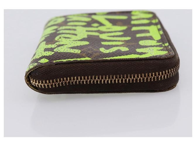 LOUIS VUITTON Monogram Graffiti Zippy Coin Purse Green M93709 LV Auth BA15548 Verde Monograma - vista 4