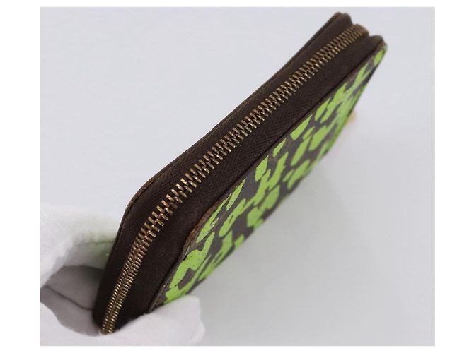 LOUIS VUITTON Monogram Graffiti Zippy Coin Purse Green M93709 LV Auth BA15548 Verde Monograma - vista 5