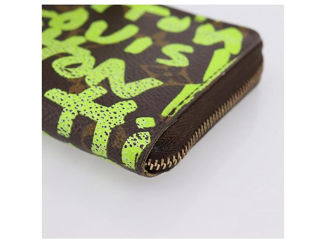 LOUIS VUITTON Monogram Graffiti Zippy Coin Purse Green M93709 LV Auth BA15548 Verde Monograma - vista 7