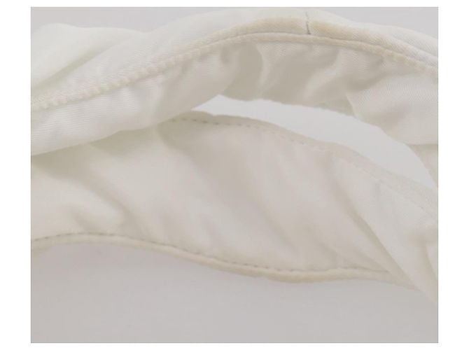 Sac à main PRADA Nylon White Auth 204869A Blanc - vue 10