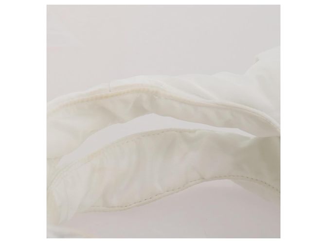 Sac à main PRADA Nylon White Auth 204869A Blanc - vue 11