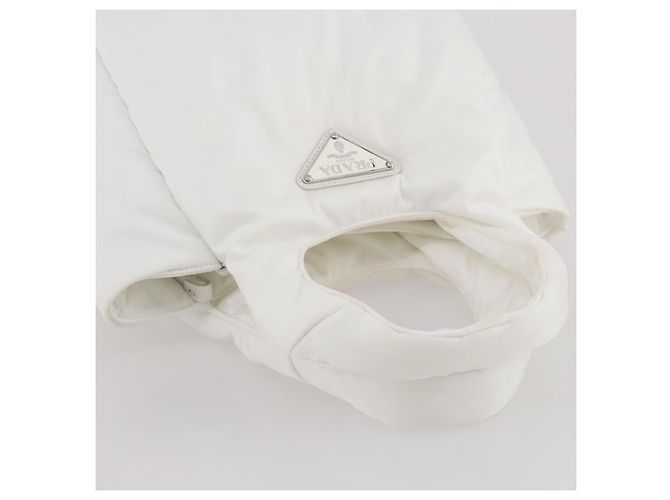 Sac à main PRADA Nylon White Auth 204869A Blanc - vue 6