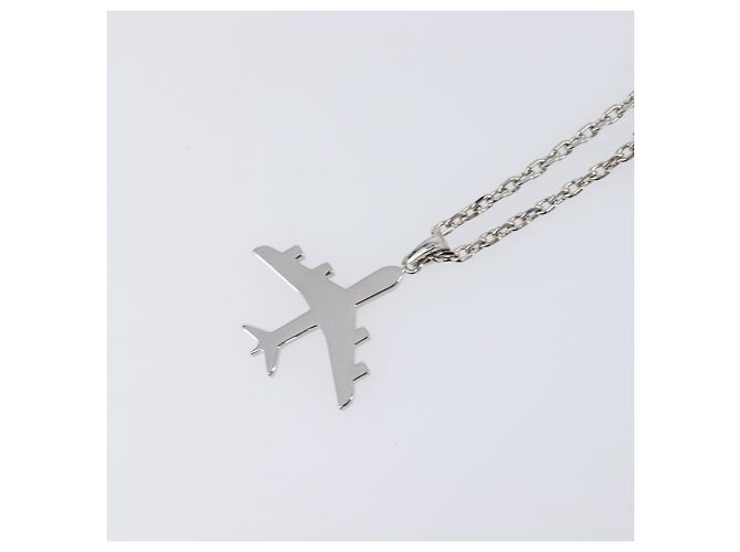 LOUIS VUITTON Collana LV Plane Metallo Tono Argento MP3157 LV Auth 203697V - vista 13