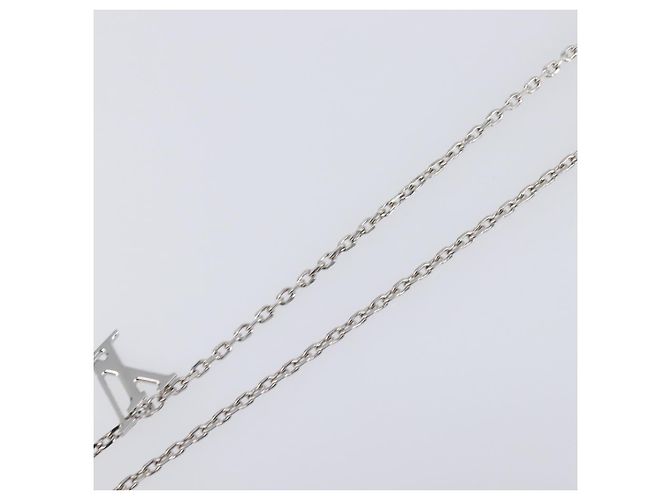LOUIS VUITTON Collana LV Plane Metallo Tono Argento MP3157 LV Auth 203697V - vista 6