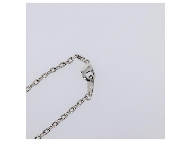 LOUIS VUITTON Collana LV Plane Metallo Tono Argento MP3157 LV Auth 203697V - vista 9