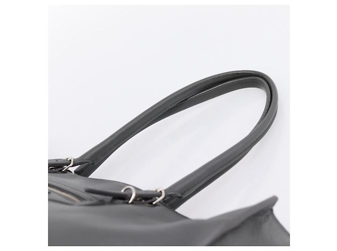 Borsa a mano BALENCIAGA Paper B4 in pelle grigio argento 432596 Auth BA15802V Marrone - vista 14