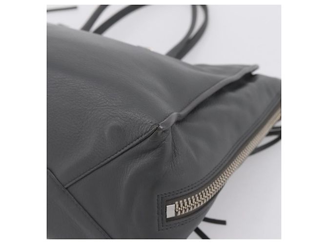 Borsa a mano BALENCIAGA Paper B4 in pelle grigio argento 432596 Auth BA15802V Marrone - vista 17