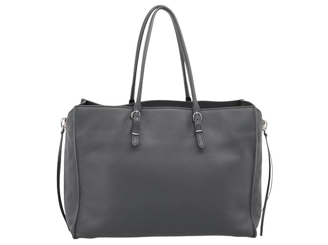 Borsa a mano BALENCIAGA Paper B4 in pelle grigio argento 432596 Auth BA15802V Marrone - vista 2