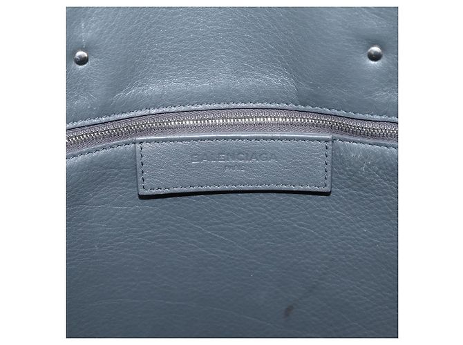 Borsa a mano BALENCIAGA Paper B4 in pelle grigio argento 432596 Auth BA15802V Marrone - vista 21