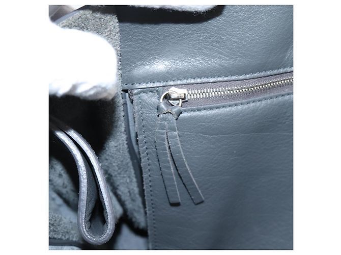 Borsa a mano BALENCIAGA Paper B4 in pelle grigio argento 432596 Auth BA15802V Marrone - vista 24