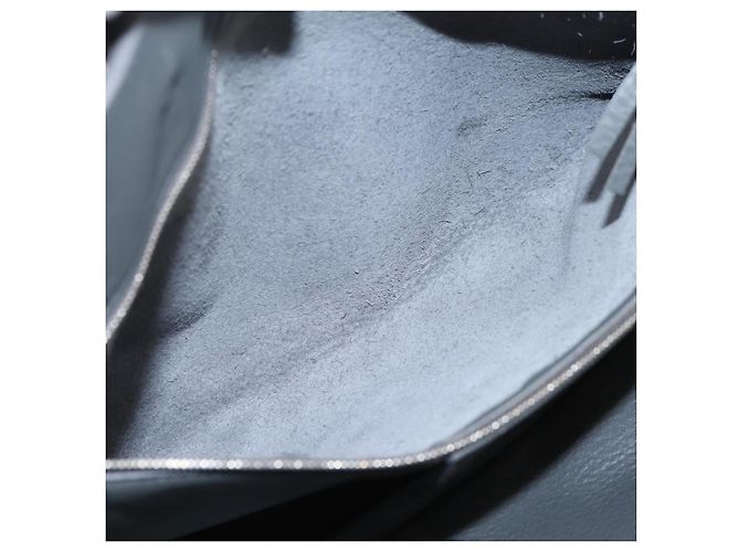 Borsa a mano BALENCIAGA Paper B4 in pelle grigio argento 432596 Auth BA15802V Marrone - vista 25