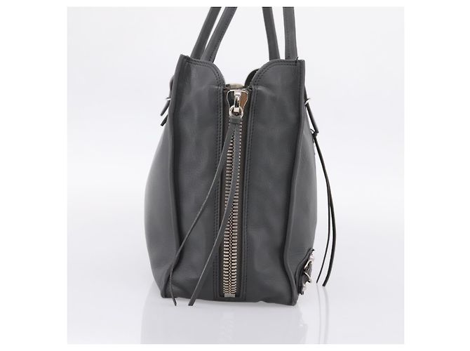 Borsa a mano BALENCIAGA Paper B4 in pelle grigio argento 432596 Auth BA15802V Marrone - vista 3