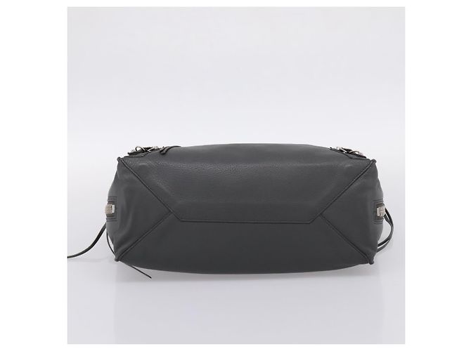 Borsa a mano BALENCIAGA Paper B4 in pelle grigio argento 432596 Auth BA15802V Marrone - vista 5