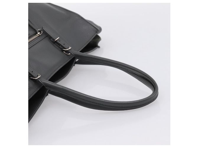Borsa a mano BALENCIAGA Paper B4 in pelle grigio argento 432596 Auth BA15802V Marrone - vista 7