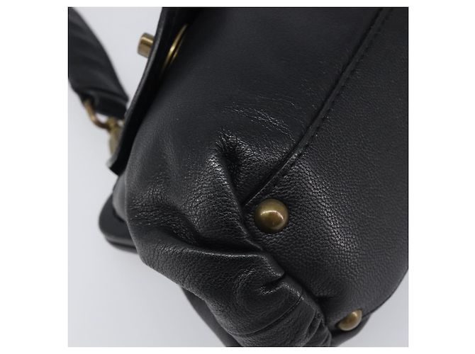 Borsa a tracolla Miu Miu in pelle nera e oro Auth yk20915V Nero D'oro - vista 15
